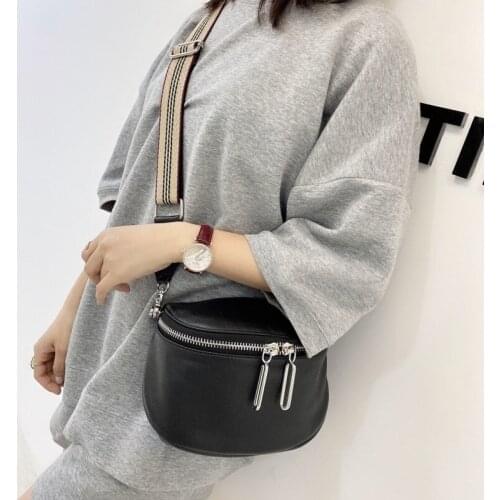 Genuine Leather Waist Bag 2021 New Fashion Leisure Shoulder Bag Womens Messenger Bag Leather Bag Small Mobile Phone Bag