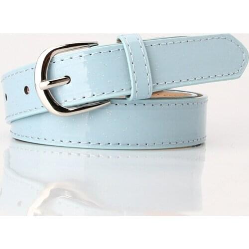 2020 New Ladies Sweet Patent Leather Belt Korean Fashion All-match Womens Dress Jeans Decorative Belt