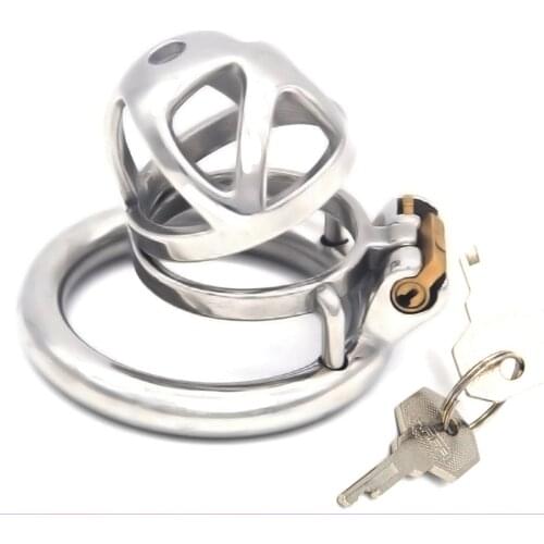 New Stainless Steel Male Chastity Devices Cock Cage Lockable Ring Adult BDSM Sex Toys for Men Penis Sleeve Bondage Cock Lock