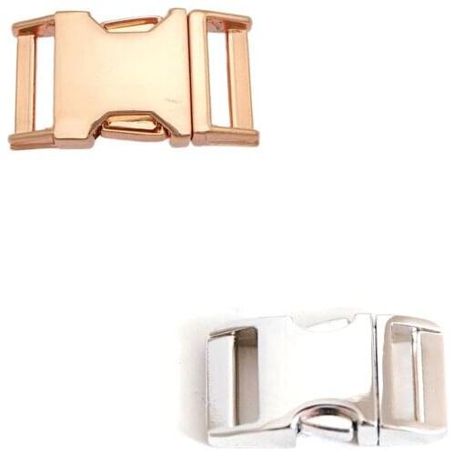Dog Collar Hardware 20mm 25mm - side release buckle adjuster