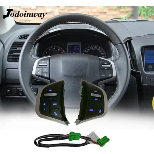 Cruise Audio Control Switch Blue Backlight Steering Wheel Android Player Button For Isuzu D-Max MUX For Chevy Trailblazer 2019
