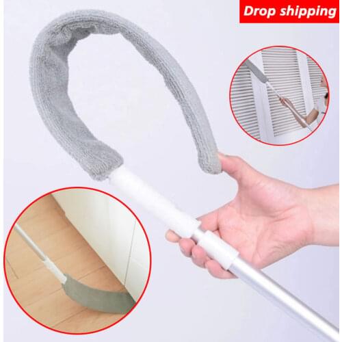 Bedside Dust Brush Long Handle Mop Sweep Artifact Household Brush Duster For Dust Cleaner Retractable Gap Curved Dust Cleaning