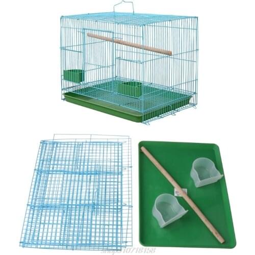 Wire Rectangular Small Cage for Small Birds and Canaries Rekord Equipped with Bird Standing Stick 2 Semicircular J09 21 Dropship