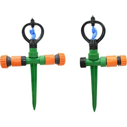 Rotary garden lawn sprinkler With holder rotating water sprinkler garden watering Gardening Water Irrigation 1PC