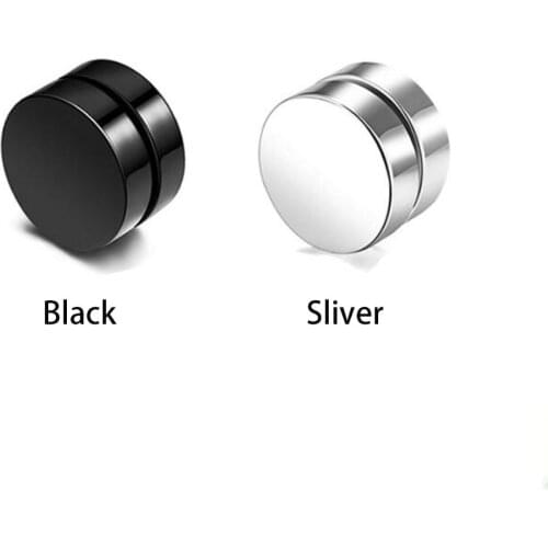 1PCS Punk 6-12mm Magnetic Titanium Steel Magnetic Stud Earrings For Men Women Without Piercing Magnets No Ear Hole Earring