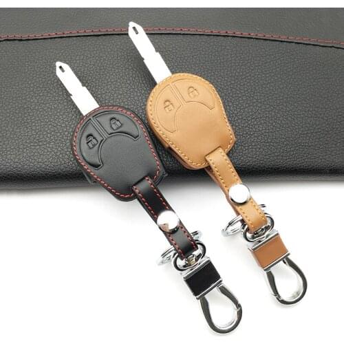 High quality 100% leather car key case car-covers For Nissan Juke note Cube Micra Qashqai Car wallet protect shell Accessories