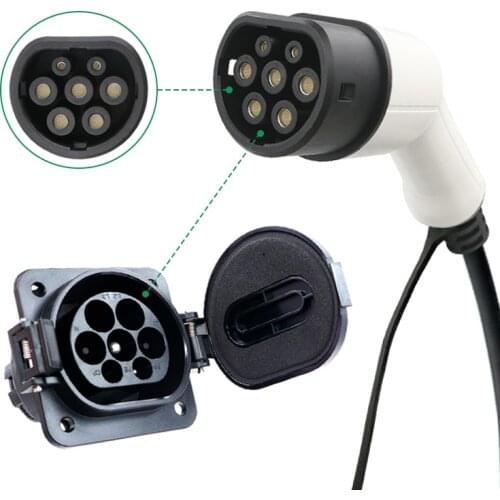 Electric Vehicle Charging Adapter EV Charger Cable 16A 32A EVSE Side Type 2 IEC 62169-2 Mennekes Socket