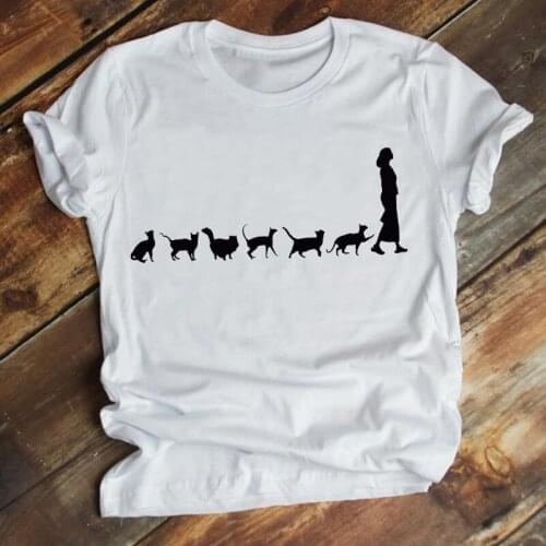 Women Cat Pet Animal Short Sleeve Casual 90s Fashion Trend Cartoon Summer Clothes Print Tshirt Female Tee Top Graphic T-shirt