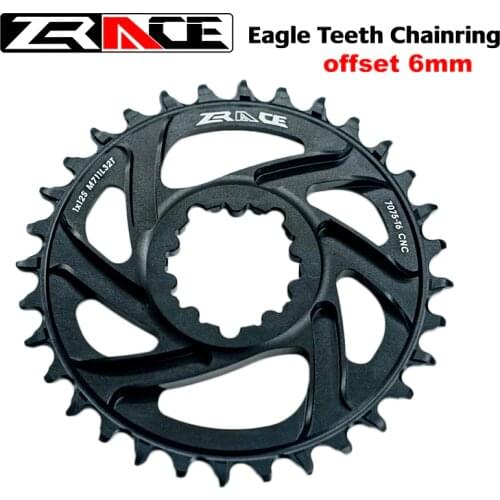 ZRACE 1 x 12s Eagle Tooth Crankset Chainring,Offset 6mm, MTB Bike Chainwheel For SRAM Direct Mount Crank, Compatible For Eagle