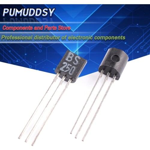 10PCS BS250 TO-92 P channel 45V 0.23A 0.7W IC