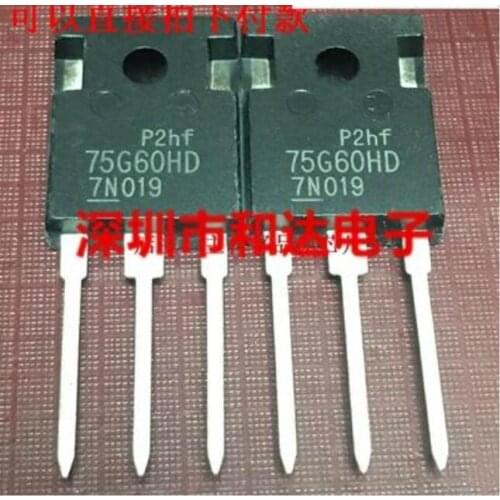 Free shipping 10PCS FGW75N60HD 75G60HD TO-247