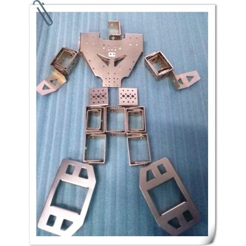 Free shipping 17DOF robot frame Robotic Educational Robot Kit Humanoid Walk robot (no servo) with assemble tools