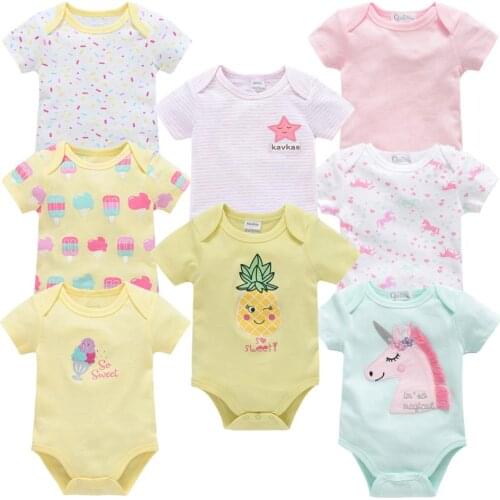 Newborn Baby Girls Bodysuits Summer Infantial Boys Jumpsuit Cute Cartoon Clothes Girl Toddler Crawling Clothing Ropas Bebe