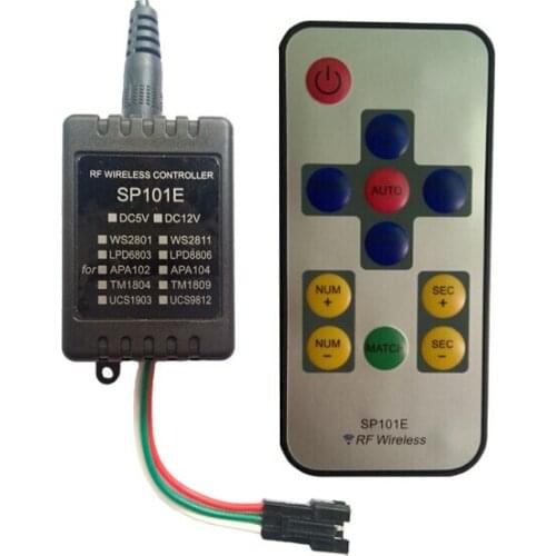 DC5V Wireless RF led pixel controller;supports WS2812B/APA104/WS2811/TM1804//TM1809/UCS1903.etc