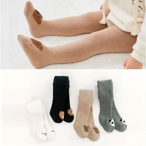 2020 Baby Autumn Winter Tights Hot Baby Toddler Kid Girls Stockings Cotton Warm Pantyhose Solid Color Tight 0-6Years