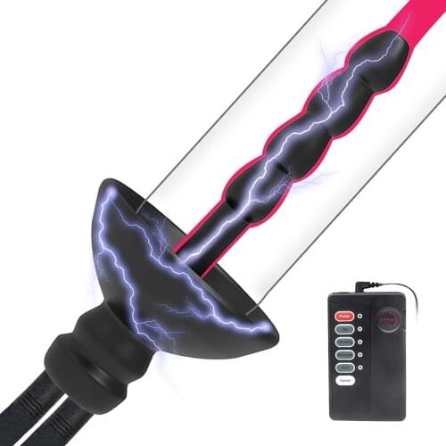 Electric Shock Male Penis Plug G spot Penis Urethral Dilators Catheters Penis Stimulator Vibrator Cock Expander Sex Toys for Men