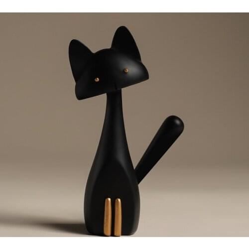 Black Cat Figurines Home décor For Shelves Decor Accents Cute Cat Figurines Funny Collectibles Table Decorations for Living Room