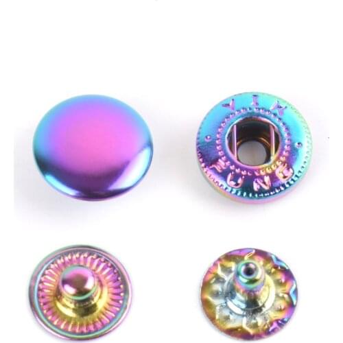 12mm Rainbow Color Snap Spring Button Sewing Handbag Button