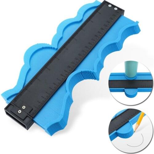Contour Gauge 5/10inch Profile Copy Gauge Ruler Metric Inch Marking Gauge Shape Duplicator Tiling Laminate Tiles Measuring Tools