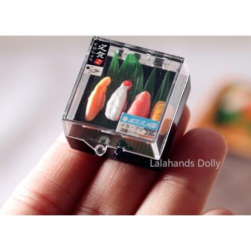 Dollhouse Japanese Boutique Sushi Transparent Bento Box Miniaturized Food Play Kitchen Accessories