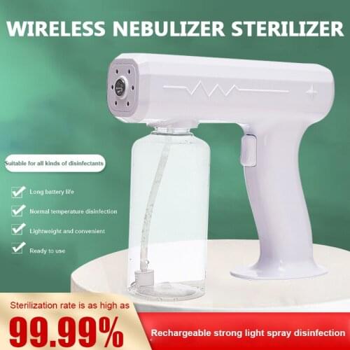 300ml Mini Blue Light Nano Steam Atomizing Fogger Disinfection Sprayer Atomization Fogger Machine Steam Spray Guns Dropship