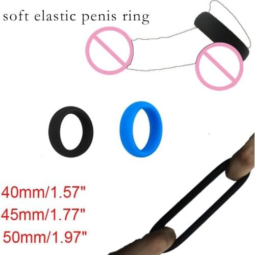 Silicone Cock Ring Penis Enhance Erection Ejaculation Delay Sex Toys for Men Cock and Ball Donuts Ring