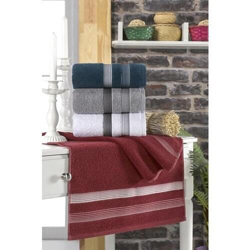Cotton 50x90 4'lü Hand Towel Set-Rain