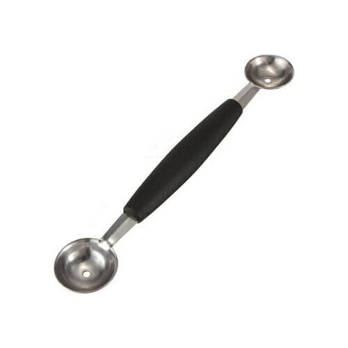 New Arrive Stalinless Steel Cook Dual Double Melon Baller Ice Cream Scoop Fruit Spoon