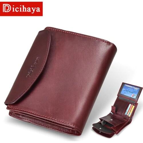 NEW Arrive Trend Genuine Leather Wallet Female Women Wallet Short Wallet Quality Coin Purse Women Button Purse With Zipper Purse