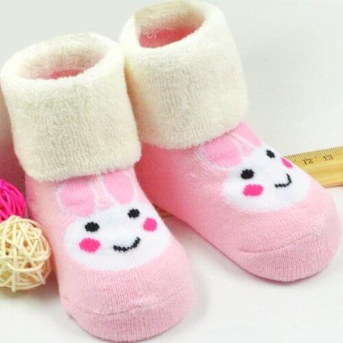 Wholesale 3Pair/Lot Infant Newborn Non-Slip Socks Cute Cartoon Bear Boys Girls Socks 100% Cotton Suitable 3M-3 Year Baby Sock