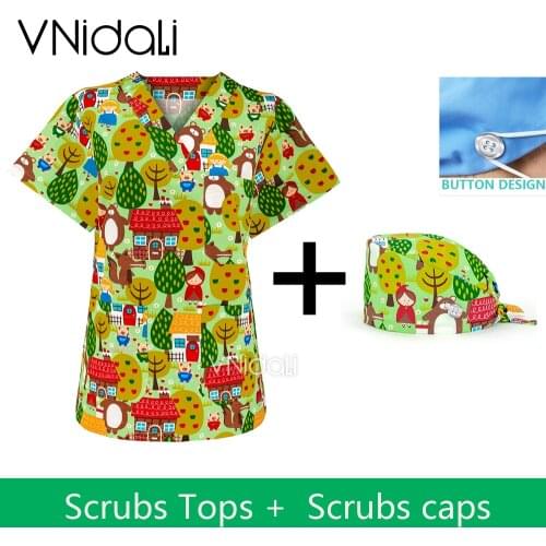 Wholesale Prices Nurse Women Hospital Staff Scrubs Top Nursing Uniform for Male Female Shirt medical uniforms medical blouse