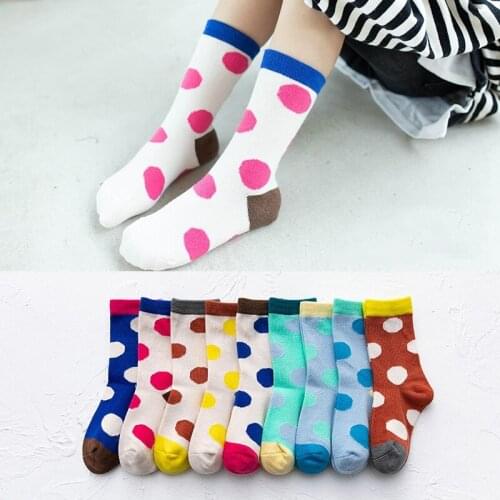 Autumn and Winter 3 Pairs Of Cartoon Baby Dot Socks Cotton Non-slip Baby Socks Cute Cartoon Kids Floor Socks