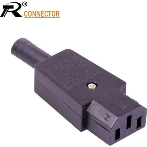 10pcs 220V DC/AC power jack terminal 3pin AC/DC plug power connector wire connector male to female 250V~10A
