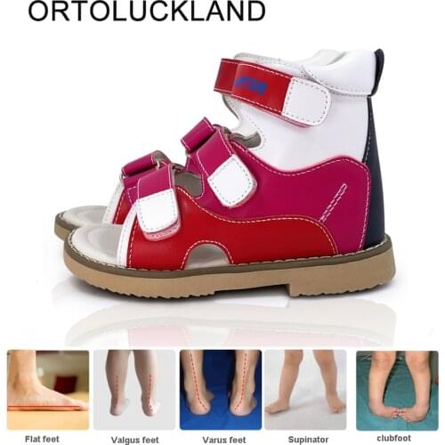 New Fashion Girls Summer Orthopedic Sandals For Children Kids Toddler Breathable Antislip Arch Support Flatfoot Shoes