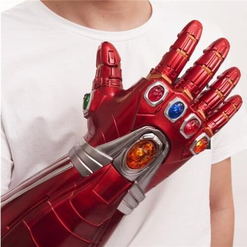 Super Hero Weapon Gauntlet LED Light Ver. Gauntlet Cosplay Weapon PVC Fingers American Super Hero