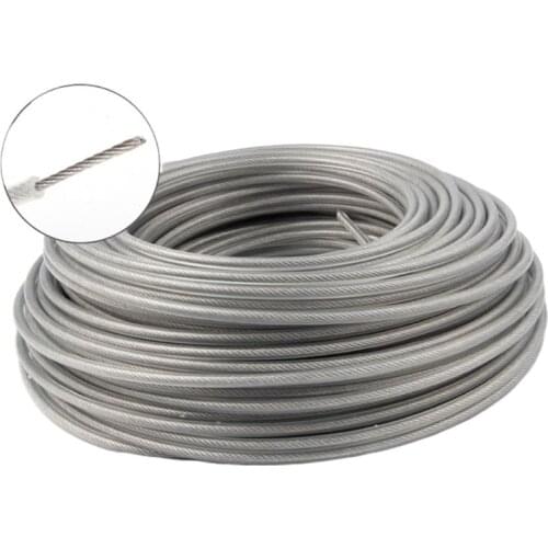 50m Nylon Trimmer Wire Rope Cord Line Strimmer Brushcutter Long Round Brush Cut N1HF