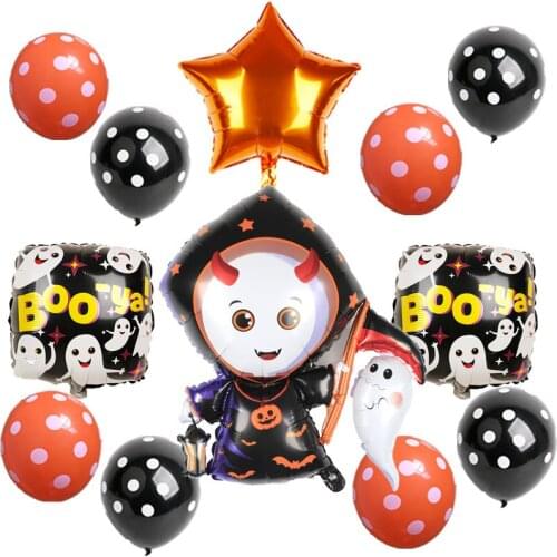 Halloween Pumpkin Ghost Balloons Halloween Decorations Spider Foil Balloons Inflatable Toys Bat Globos Halloween Party Supplies