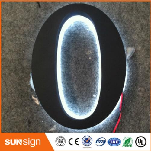 High quality brushed stainless steel front backlit letters