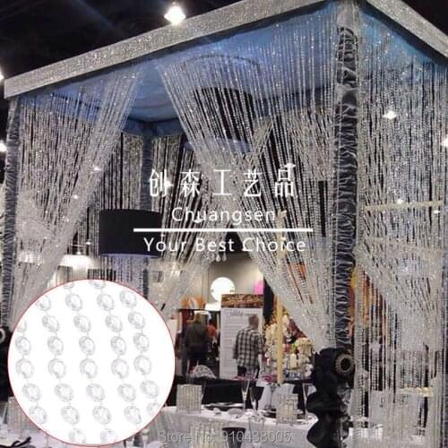 Home Decorative Crystal Glass Bead Curtain Wedding Supplies Festive Wedding Background Party Decoration Wedding Centerpiece