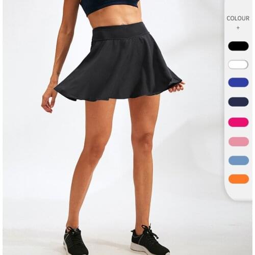 EU Size Women Tennis Skirts Badminton Golf Skirt Quick Dry Fitness Gym Shorts Women Athletic Running Sport Skorts double layer
