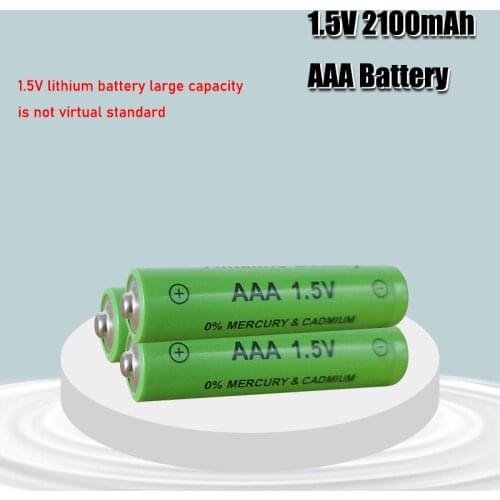 1-4PCS New Brand AAA Battery 2100mah 1.5V Alkaline AAA rechargeable battery for Remote Control Toy light Batery