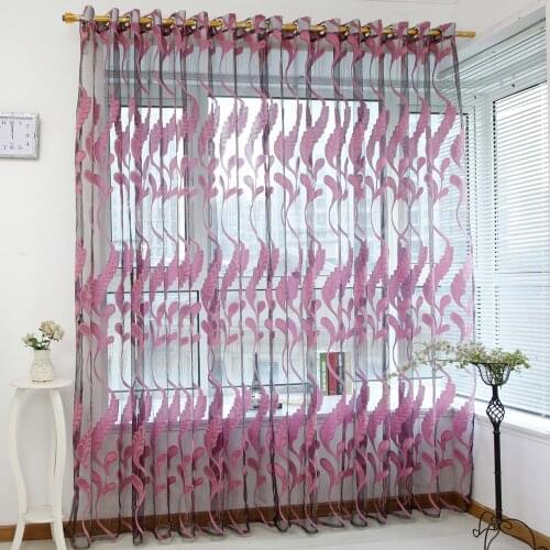 1 Panel Fabri Wheat Sheer Tulle Door Window Curtain Treatment Voile Drape Living Room Curtains Decorative Window Valance c#008