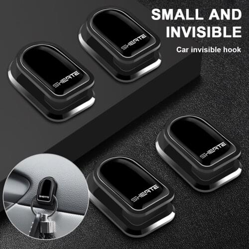 4Pcs/8Pcs Car Hooks Organizer Storage for USB Cable Headphone Key Storage Self Adhesive Wall Hook Hanger Auto Fastener Clip