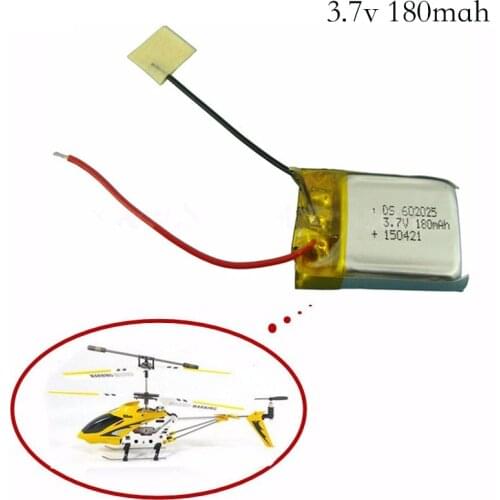3.7V 180mAh Lipo Battery for Syma S107 S107G Skytech M3 m3 Replacement Spare Parts for Syma Skytech RC Helicopter 3.7v 180 mah
