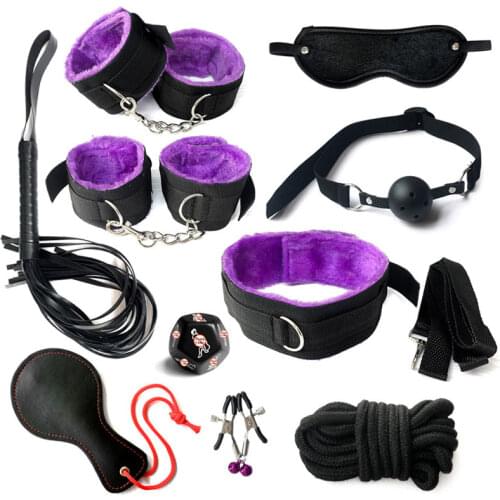 Bdsm Toys Handcuffs Fetish Gag Slave Collar Women Clitoris Clip Bondage Rope Rrestraints Sex Torture SM Tools For Couples Female