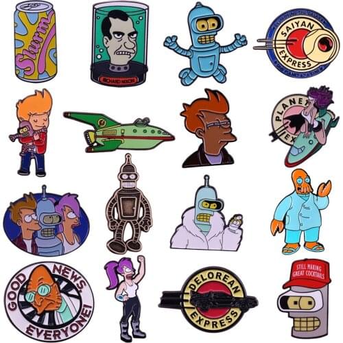 BG1455 Cartoon Character Hard Enamel Pins Custom Brooches Backpack Bag Accessories Clothes Lapel Pin Badge Funny Jewelry