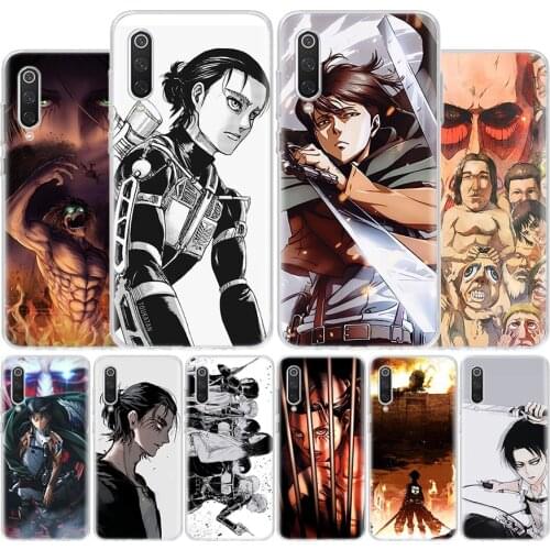Anime Attack On Titan Eren Levi Cover Phone Case For Xiaomi Redmi Note 10 9 9S 8T 8 7 6 5 9A 6A 7A 8A 9C K20 S2 Pro Luxury Soft