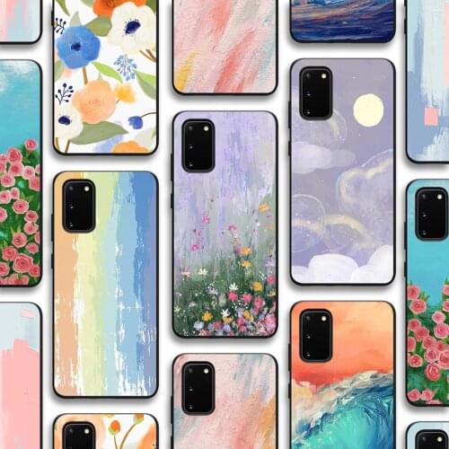 Funda Case for Samsung Galaxy S21 A51 S20 A50 A71 A70 A12 A21S S10 S9 S8 A20 S10e Note 20 10 Plus Ultra Lite Color Painting TPU