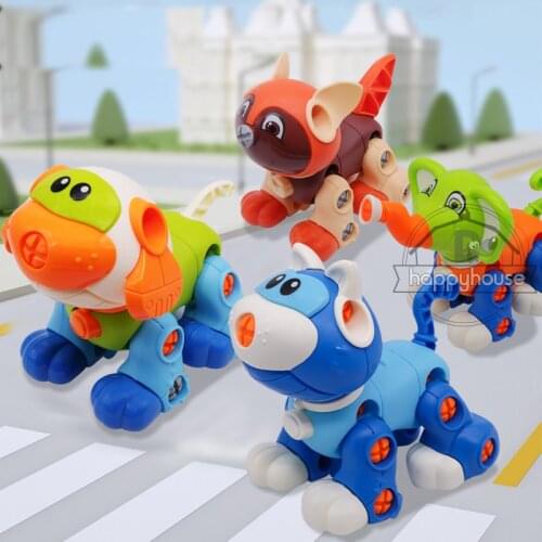 Children DIY Assembly Toys Creative Model Vehicles Blocks Dinosaur Animal Cartoon Toy Educational Toys For Children Kids Gift