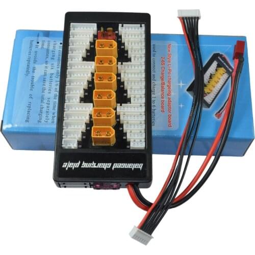HotRc hot rc T-plug Deans Charge Board XT60 Parallel Charging Adapter Board 2-6s Lipo Batteries Charger Plate For Imax B6 B6AC